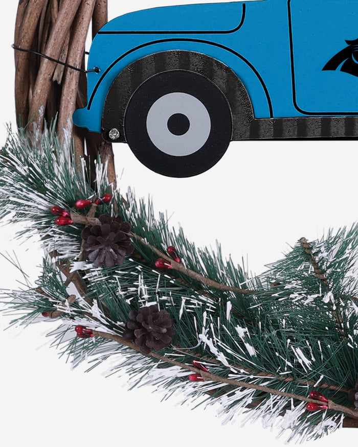 Carolina Panthers Wreath With Truck FOCO - FOCO.com