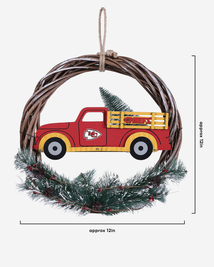 Kansas City Chiefs Wreath With Truck FOCO - FOCO.com