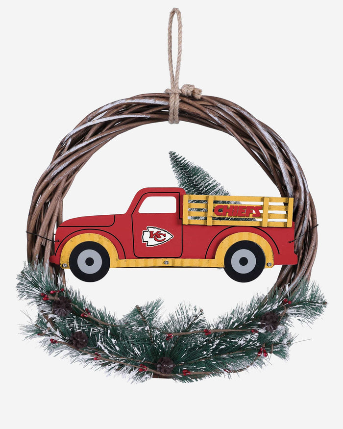 Kansas City Chiefs Wreath With Truck FOCO - FOCO.com