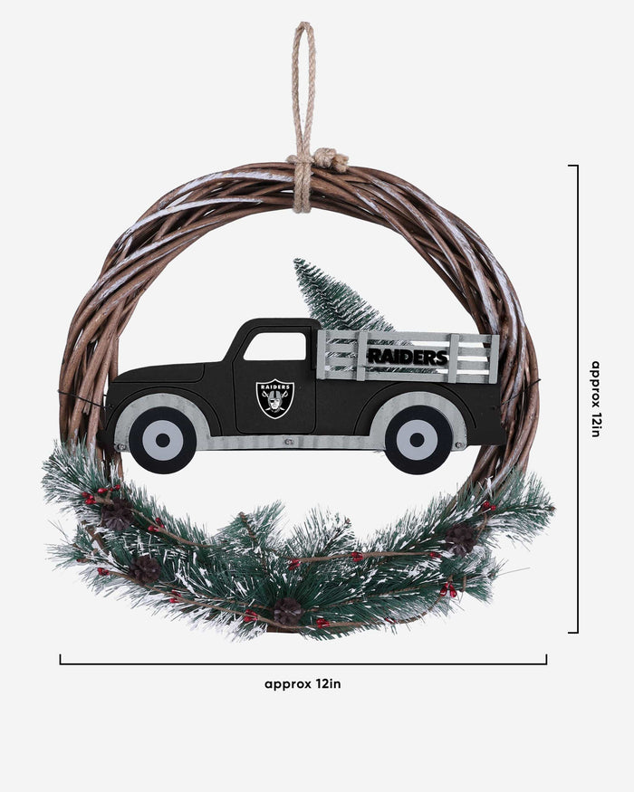 Las Vegas Raiders Wreath With Truck FOCO - FOCO.com