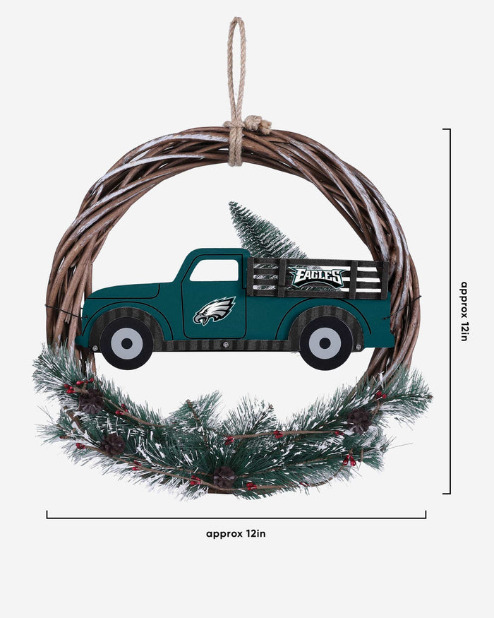 Philadelphia Eagles Wreath With Truck FOCO - FOCO.com