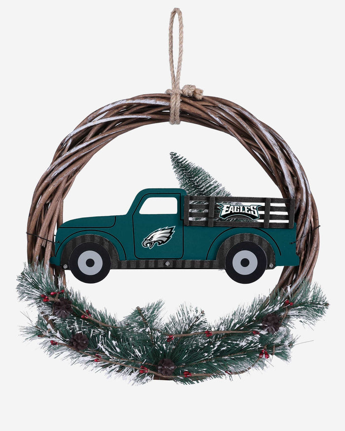 Philadelphia Eagles Wreath With Truck FOCO - FOCO.com