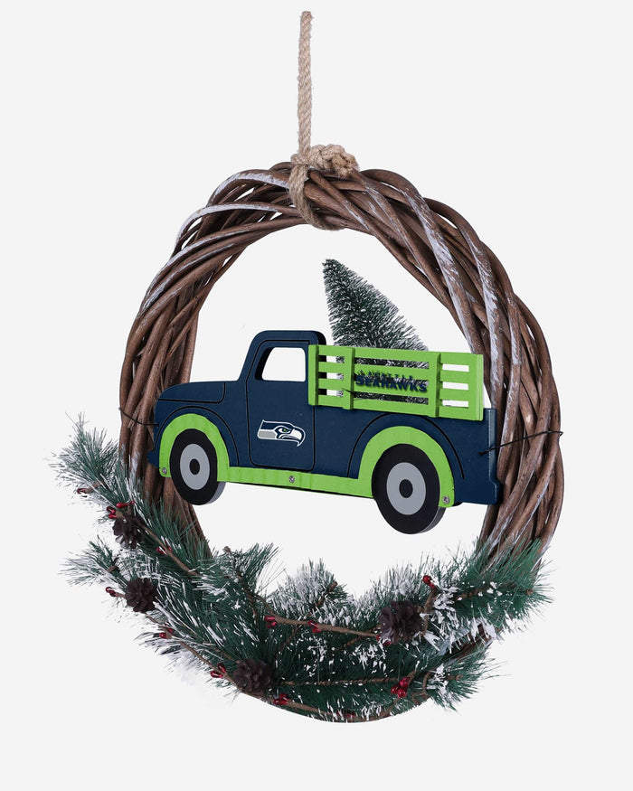 Seattle Seahawks Wreath With Truck FOCO - FOCO.com