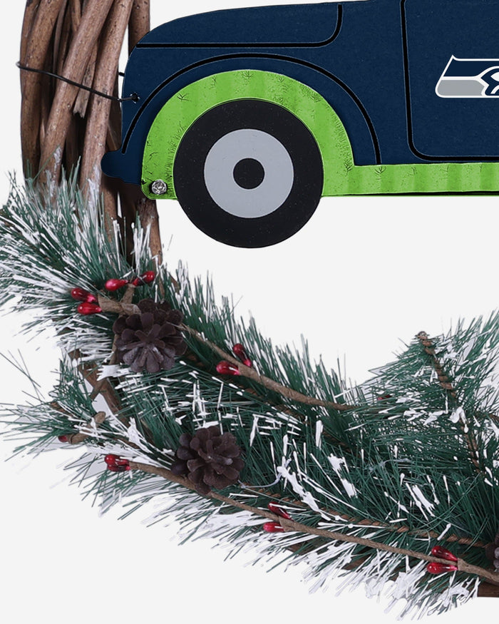 Seattle Seahawks Wreath With Truck FOCO - FOCO.com