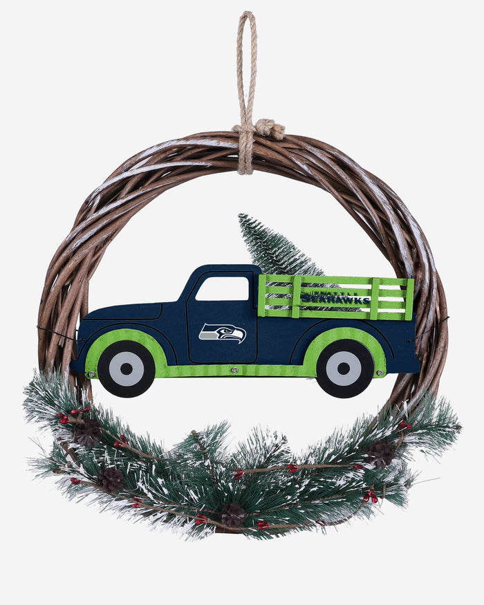 Seattle Seahawks Wreath With Truck FOCO - FOCO.com