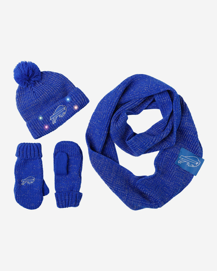 Buffalo Bills Womens Glitter Knit Cold Weather Set FOCO - FOCO.com