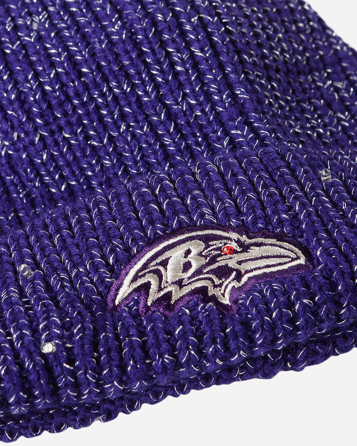 Baltimore Ravens Womens Glitter Knit Cold Weather Set FOCO - FOCO.com