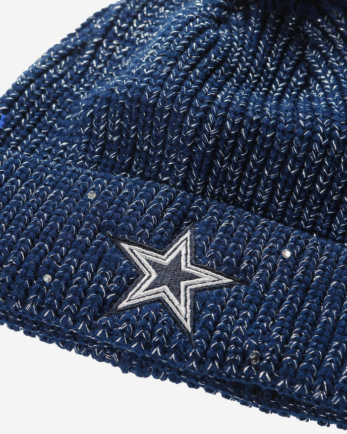 Dallas Cowboys Womens Glitter Knit Cold Weather Set FOCO - FOCO.com