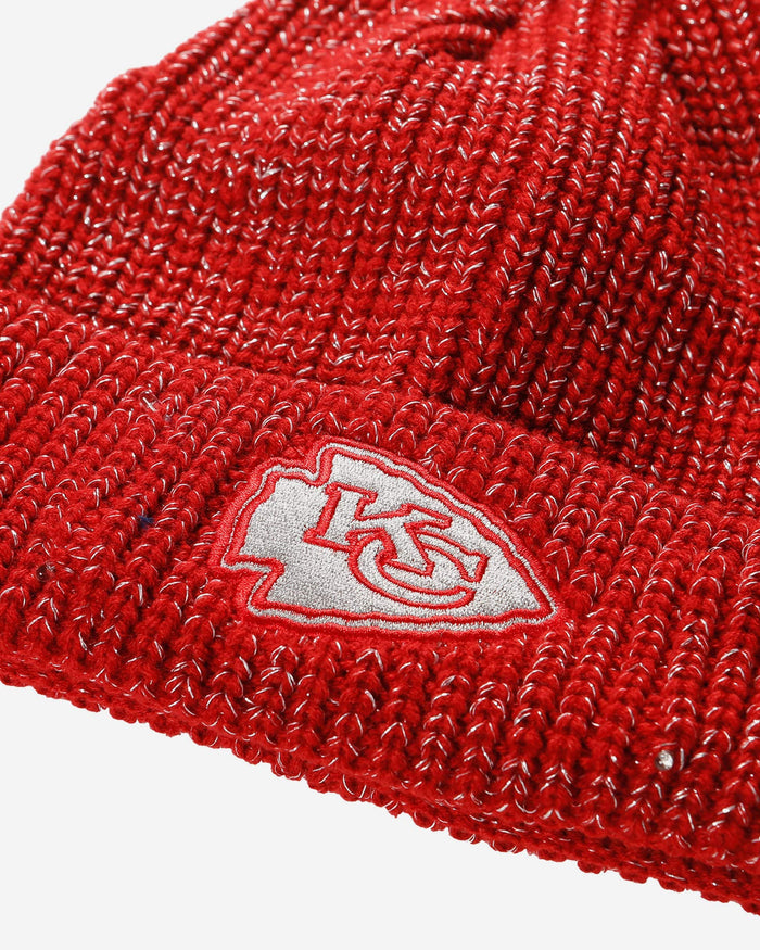 Kansas City Chiefs Womens Glitter Knit Cold Weather Set FOCO - FOCO.com