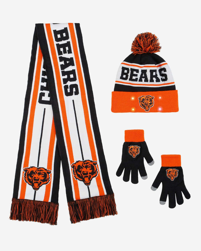 Chicago Bears Snow Stealer Cold Weather Set FOCO - FOCO.com