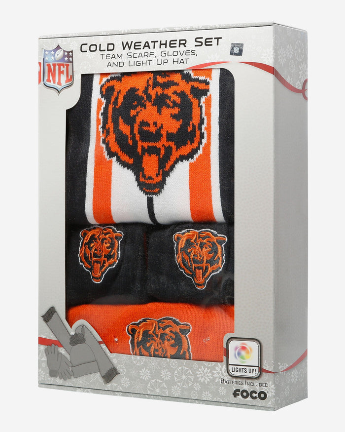 Chicago Bears Snow Stealer Cold Weather Set FOCO - FOCO.com