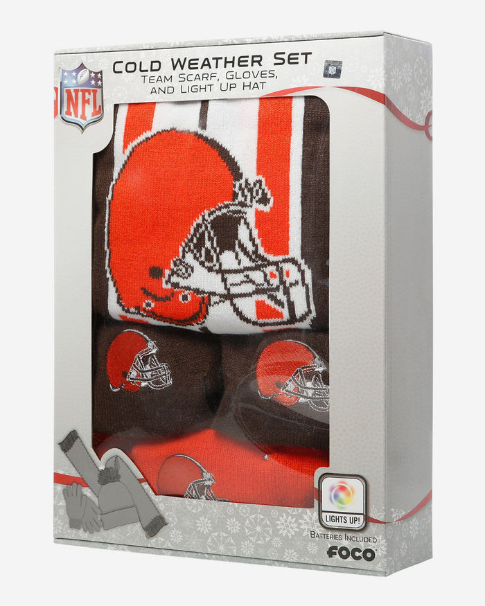 Cleveland Browns Snow Stealer Cold Weather Set FOCO - FOCO.com