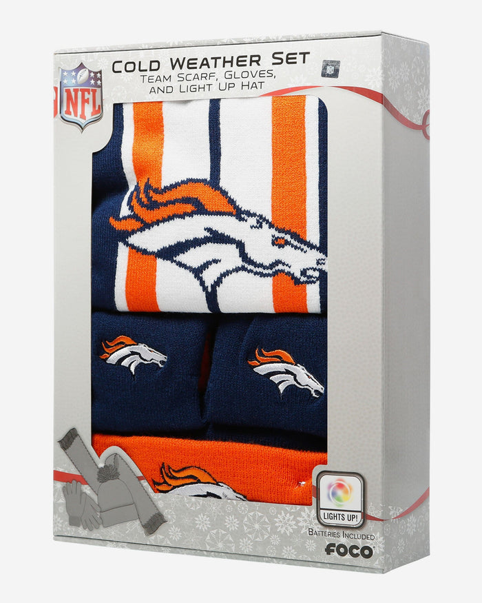 Denver Broncos Snow Stealer Cold Weather Set FOCO - FOCO.com