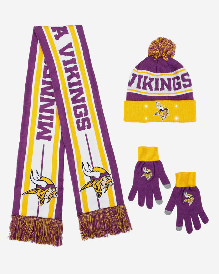 Minnesota Vikings Snow Stealer Cold Weather Set FOCO - FOCO.com