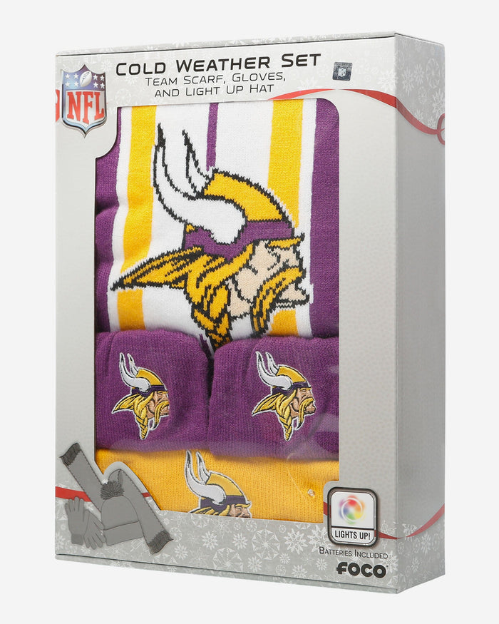 Minnesota Vikings Snow Stealer Cold Weather Set FOCO - FOCO.com