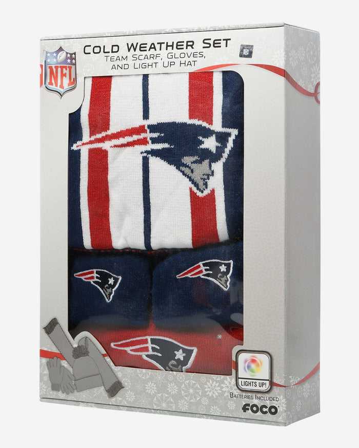 New England Patriots Snow Stealer Cold Weather Set FOCO - FOCO.com