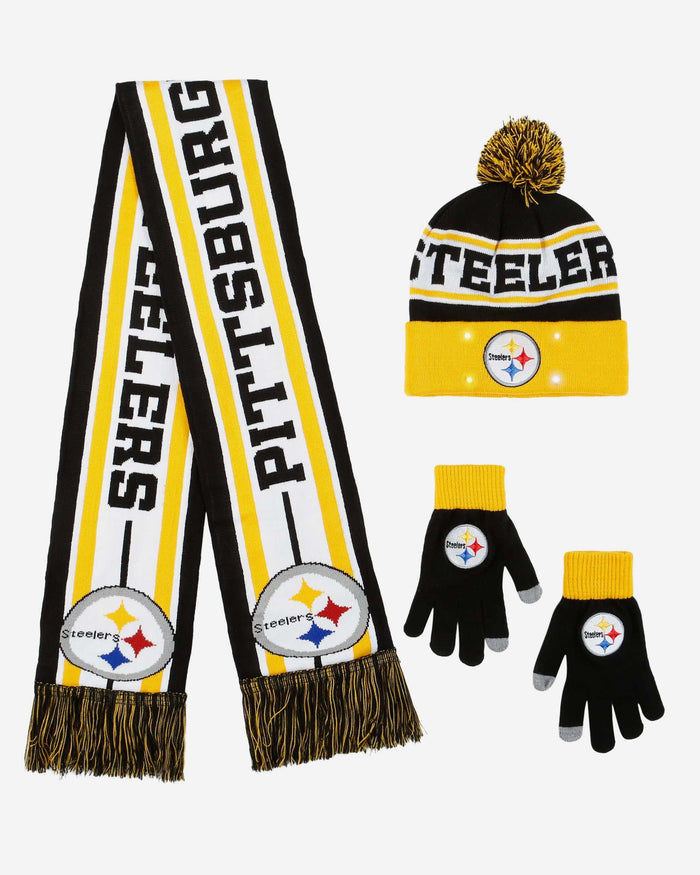 Pittsburgh Steelers Snow Stealer Cold Weather Set FOCO - FOCO.com