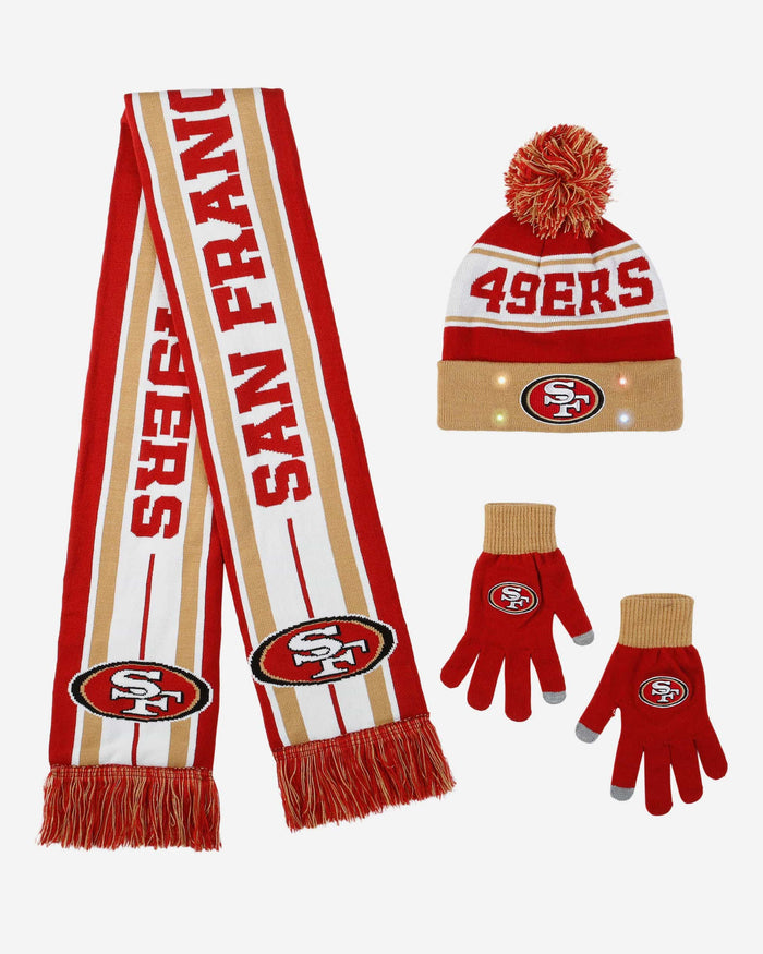 San Francisco 49ers Snow Stealer Cold Weather Set FOCO - FOCO.com