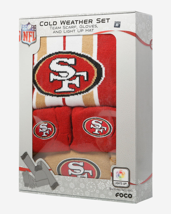 San Francisco 49ers Snow Stealer Cold Weather Set FOCO - FOCO.com