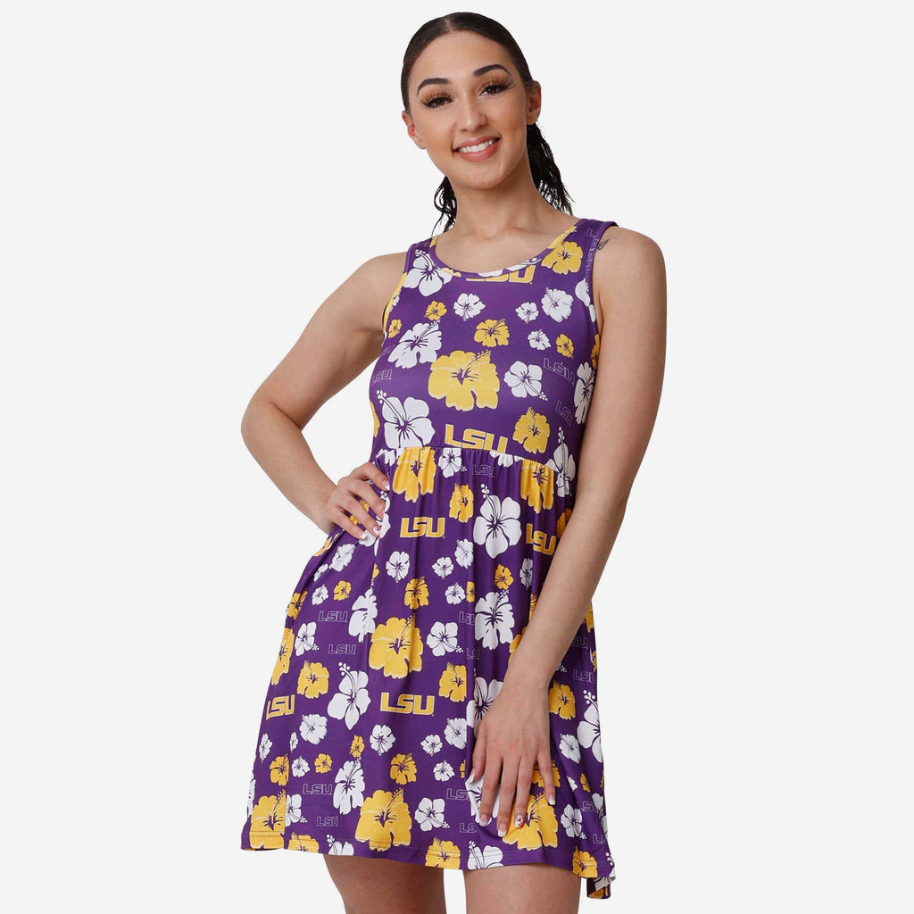 LSU Tigers Womens Fan Favorite Floral Sundress FOCO S - FOCO.com