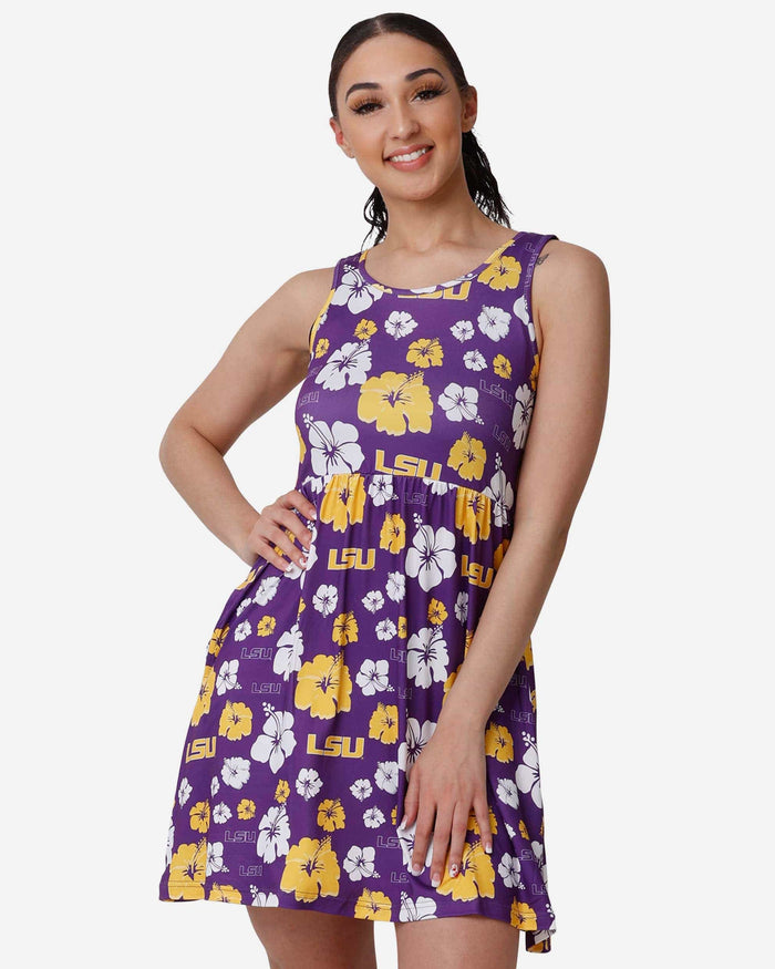 LSU Tigers Womens Fan Favorite Floral Sundress FOCO S - FOCO.com