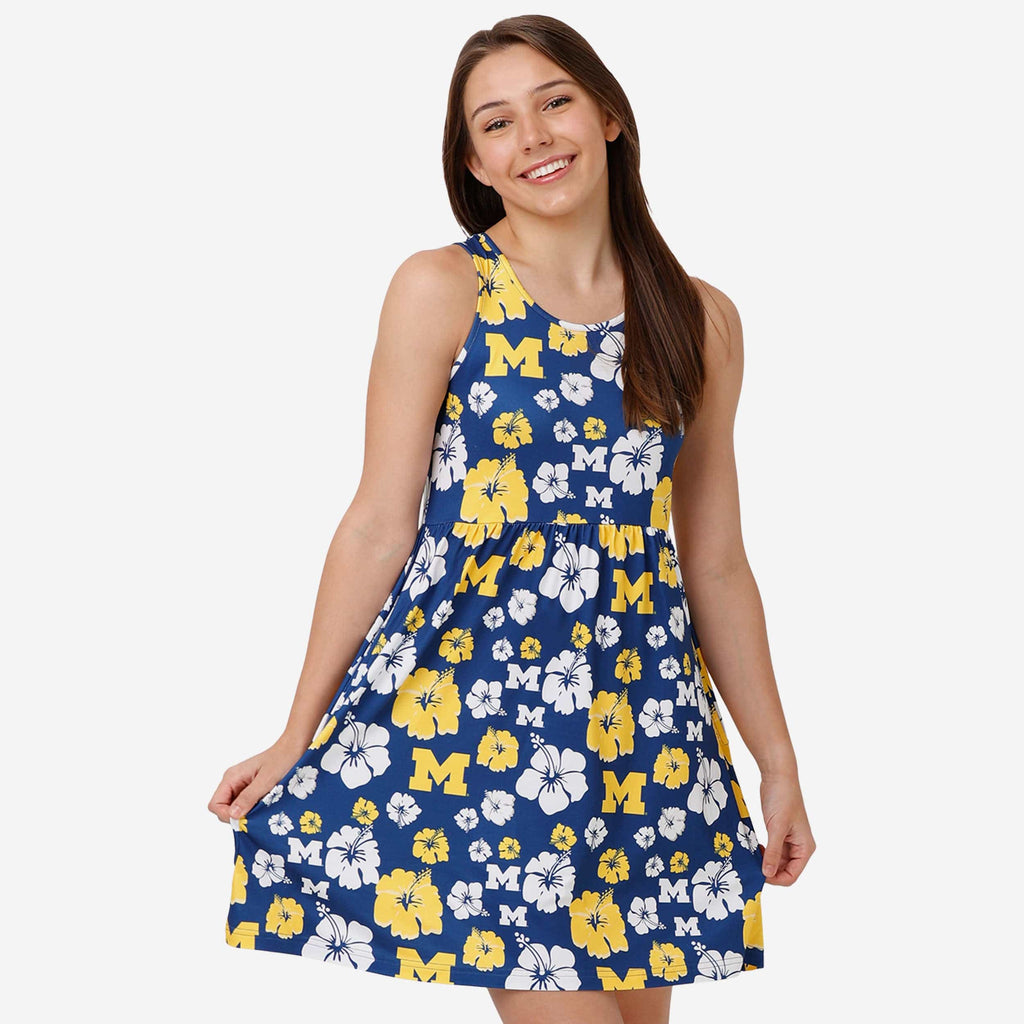 Michigan Wolverines Womens Fan Favorite Floral Sundress FOCO S - FOCO.com