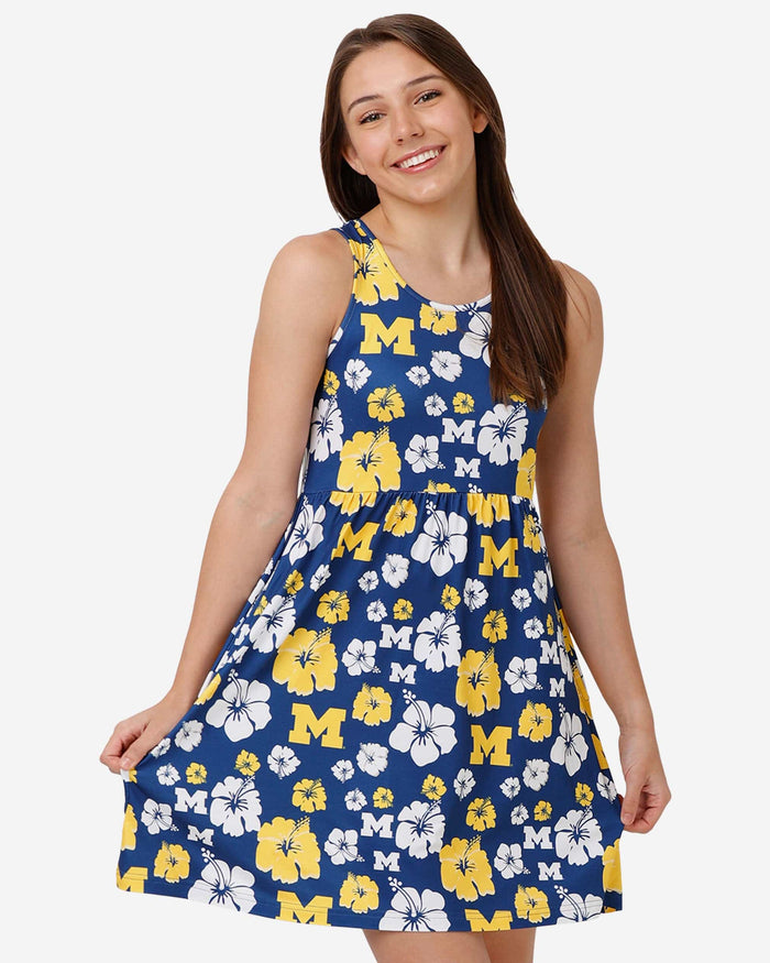 Michigan Wolverines Womens Fan Favorite Floral Sundress FOCO S - FOCO.com