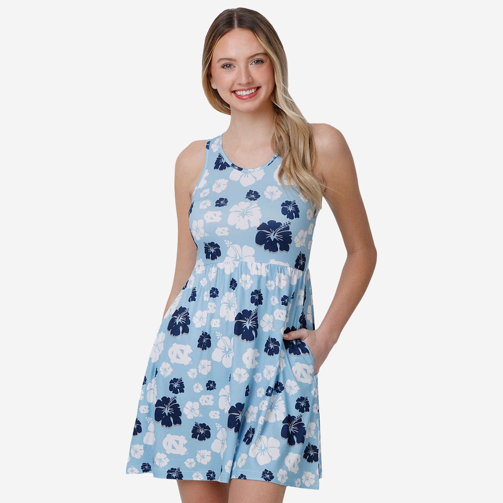 North Carolina Tar Heels Womens Fan Favorite Floral Sundress FOCO S - FOCO.com