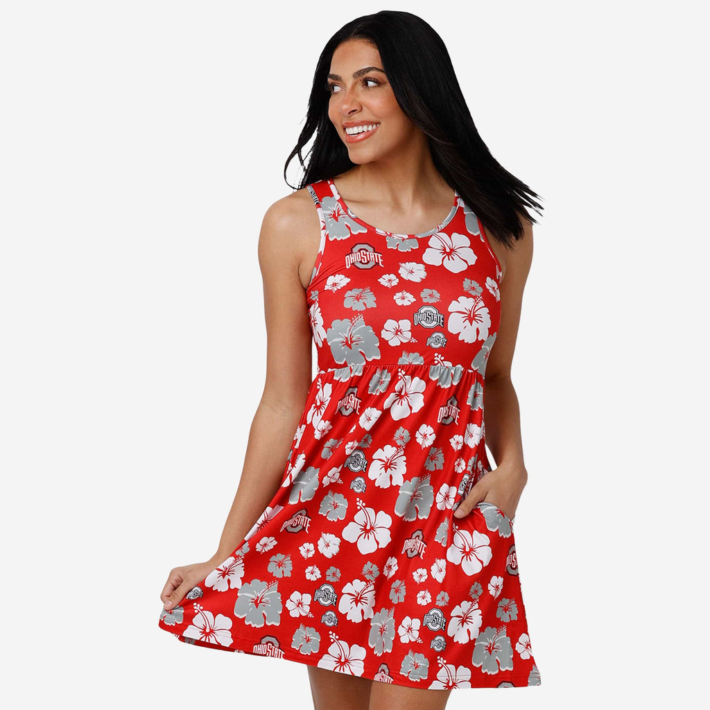 Ohio State Buckeyes Womens Fan Favorite Floral Sundress FOCO S - FOCO.com