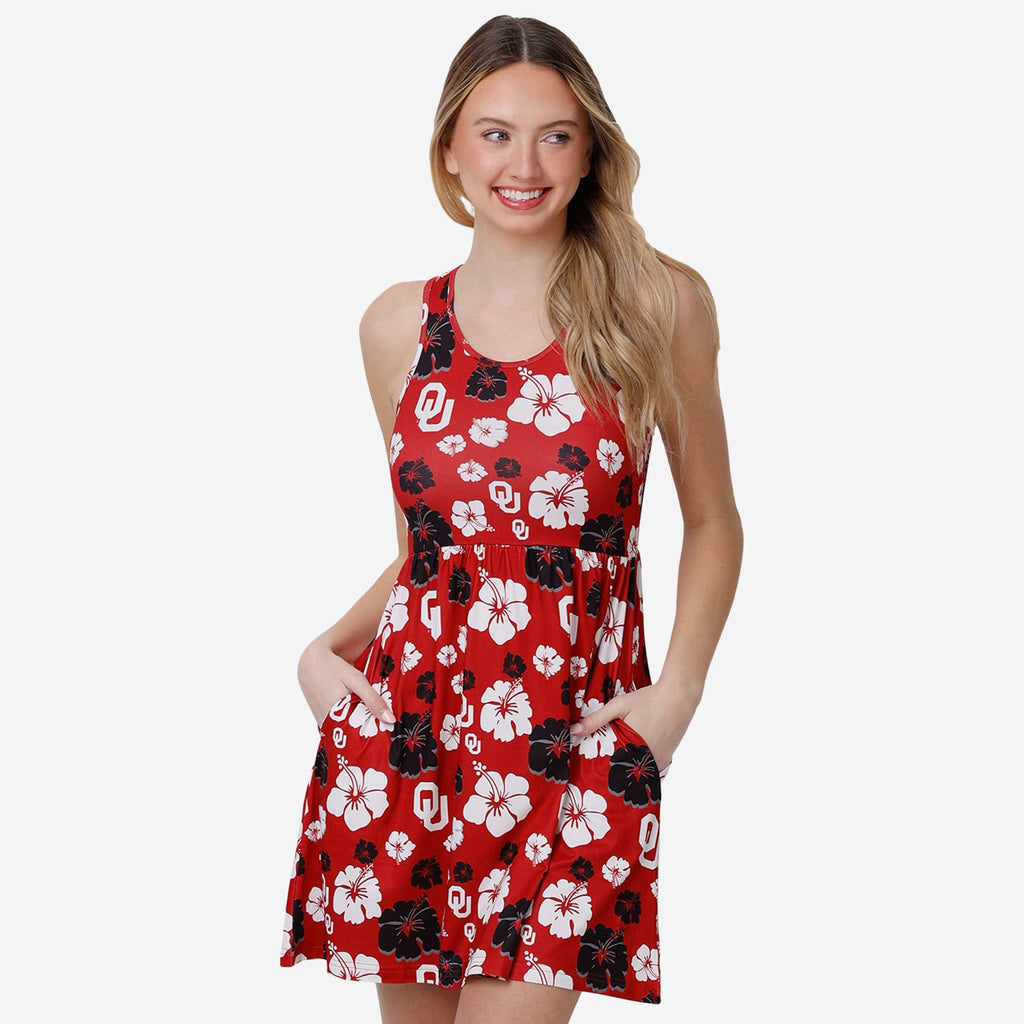 Oklahoma Sooners Womens Fan Favorite Floral Sundress FOCO S - FOCO.com