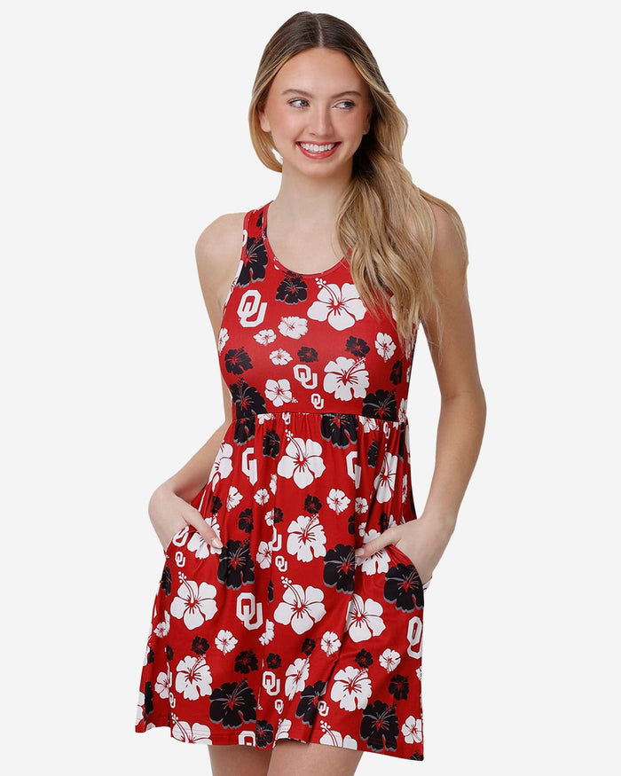 Oklahoma Sooners Womens Fan Favorite Floral Sundress FOCO S - FOCO.com