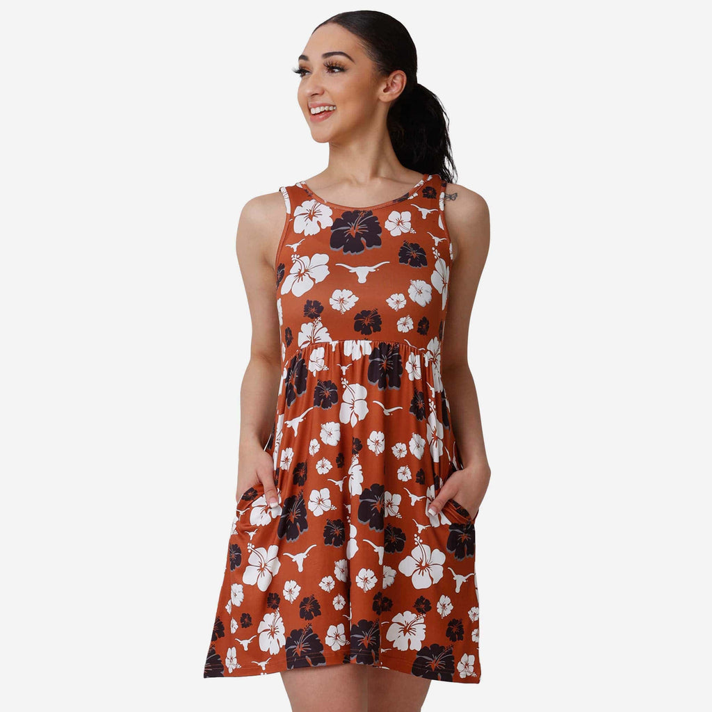 Texas Longhorns Womens Fan Favorite Floral Sundress FOCO S - FOCO.com