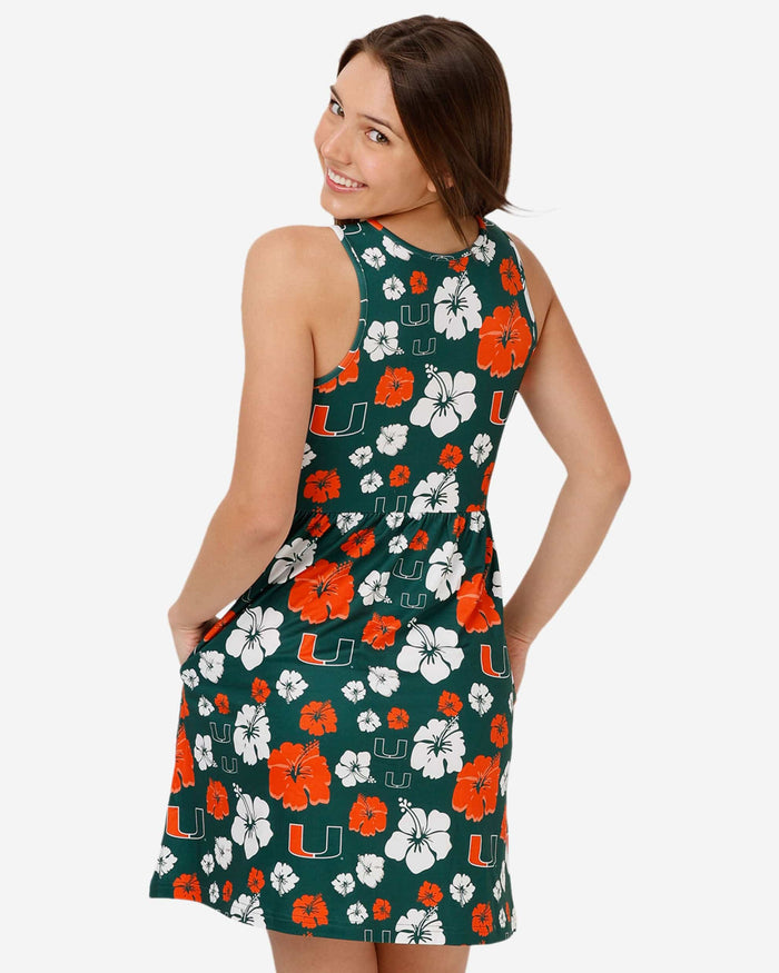 Miami Hurricanes Womens Fan Favorite Floral Sundress FOCO - FOCO.com