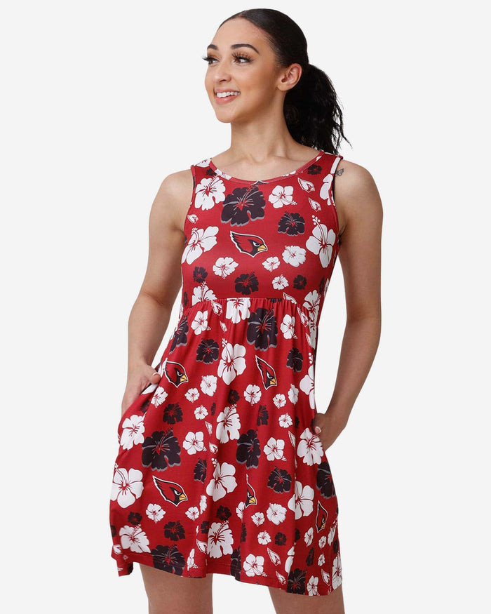 Arizona Cardinals Womens Fan Favorite Floral Sundress FOCO S - FOCO.com