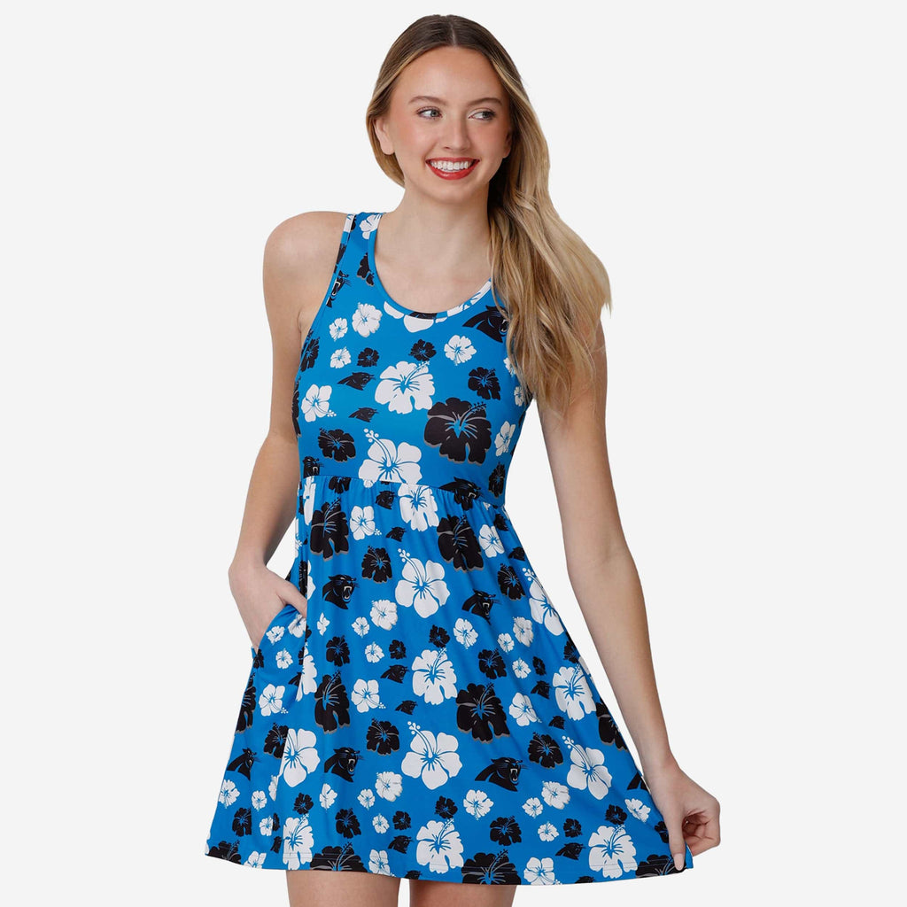 Carolina Panthers Womens Fan Favorite Floral Sundress FOCO S - FOCO.com