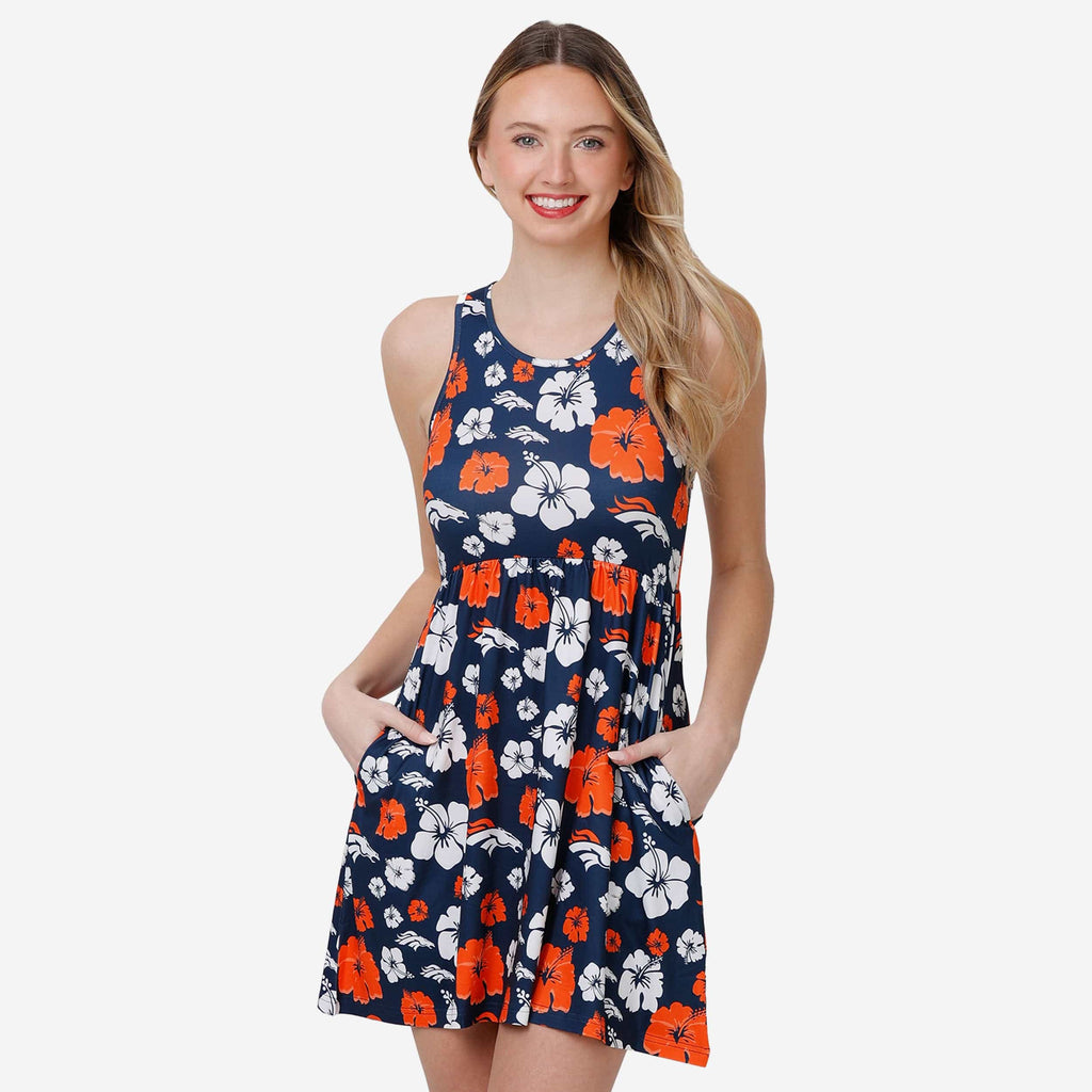 Denver Broncos Womens Fan Favorite Floral Sundress FOCO S - FOCO.com