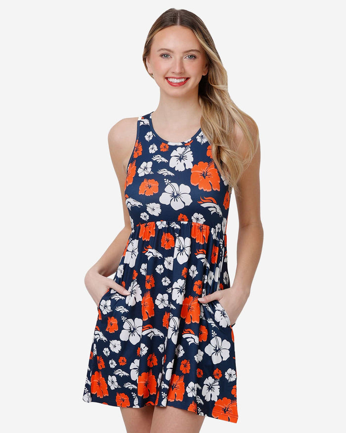 Denver Broncos Womens Fan Favorite Floral Sundress FOCO S - FOCO.com