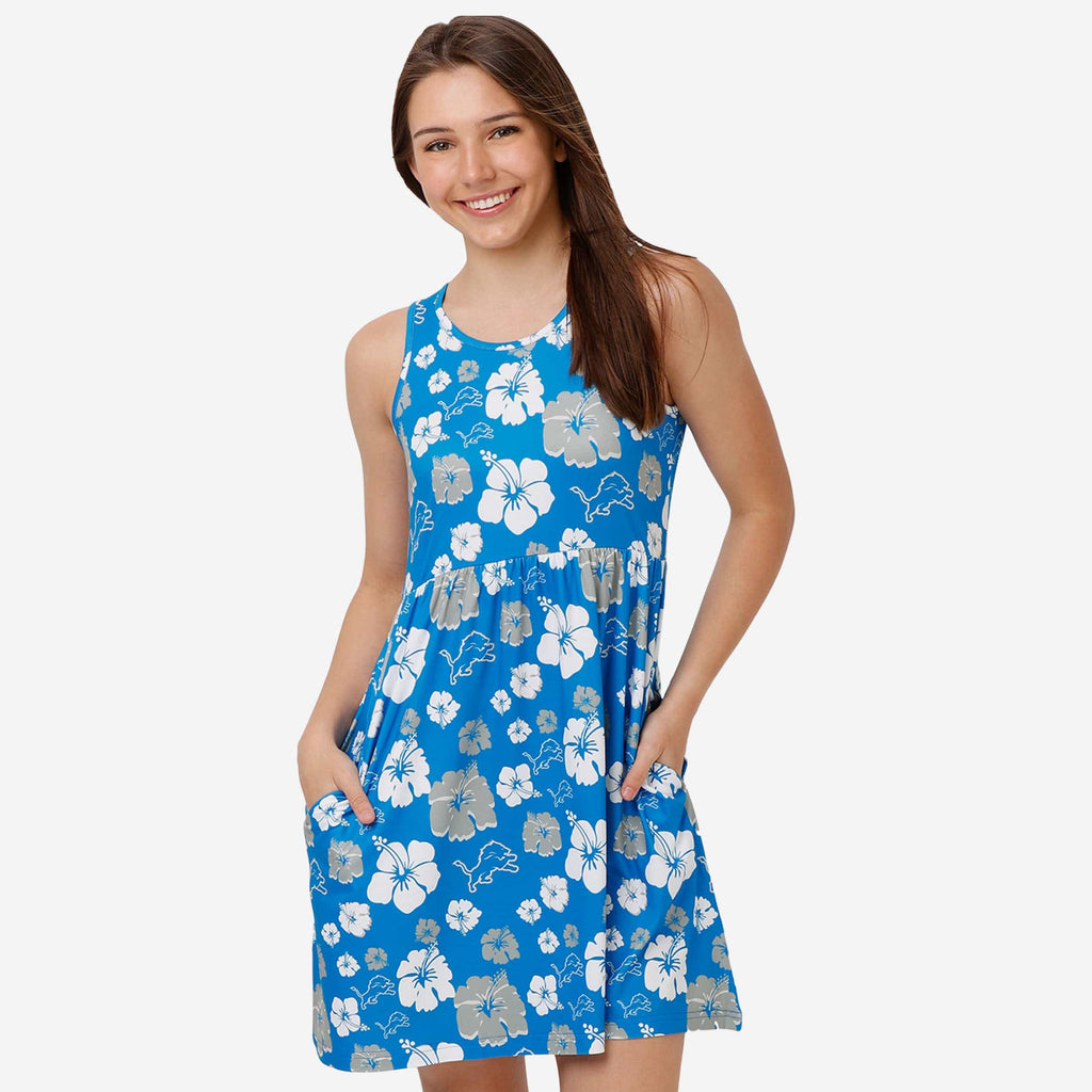 Detroit Lions Womens Fan Favorite Floral Sundress FOCO S - FOCO.com