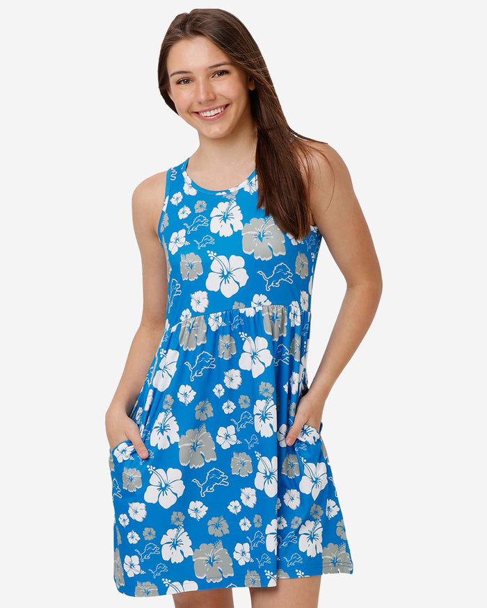 Detroit Lions Womens Fan Favorite Floral Sundress FOCO S - FOCO.com