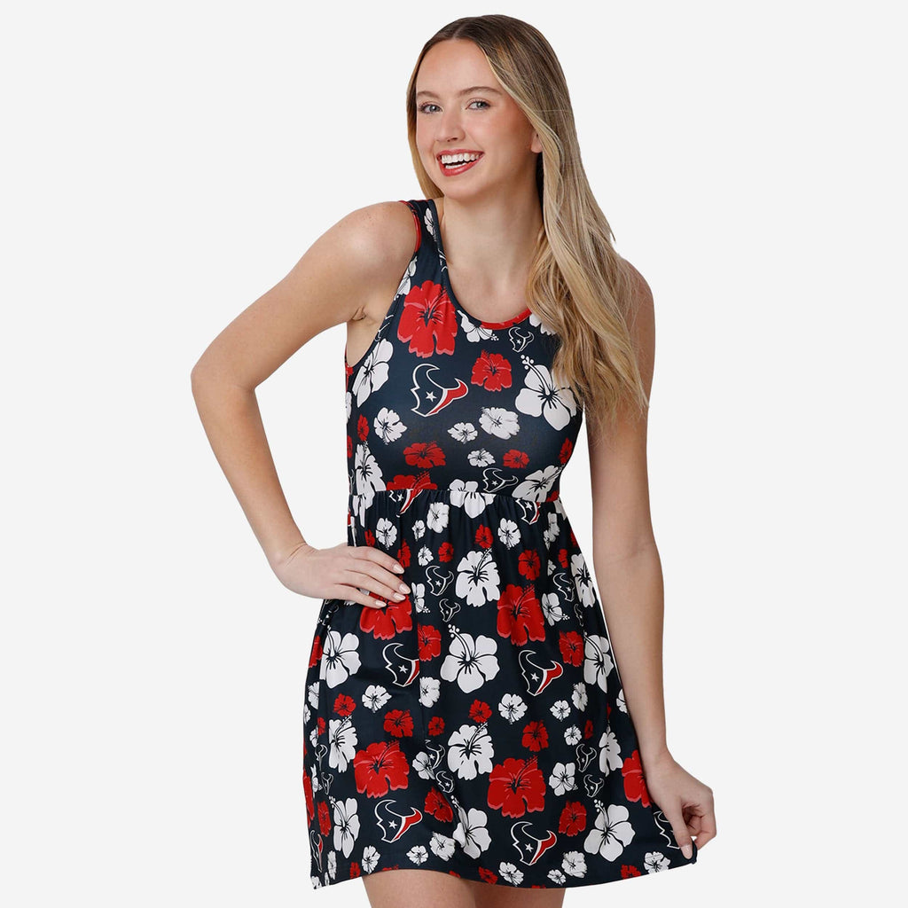 Houston Texans Womens Fan Favorite Floral Sundress FOCO S - FOCO.com