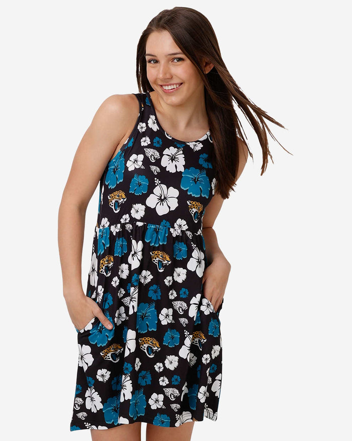 Jacksonville Jaguars Womens Fan Favorite Floral Sundress FOCO S - FOCO.com