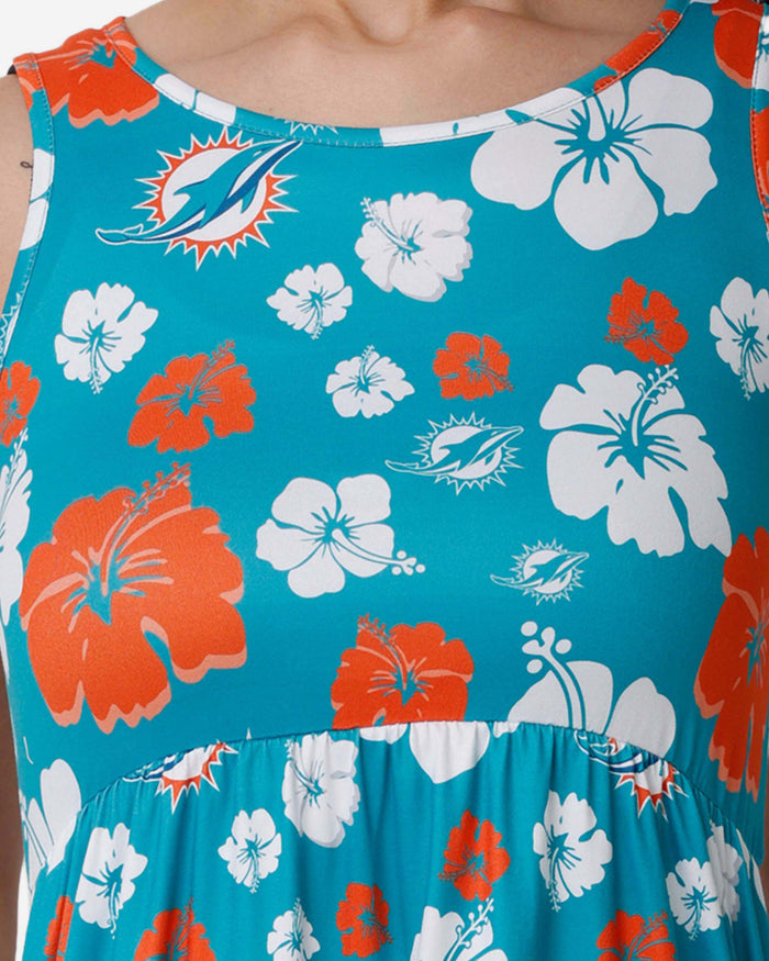 Miami Dolphins Womens Fan Favorite Floral Sundress FOCO - FOCO.com