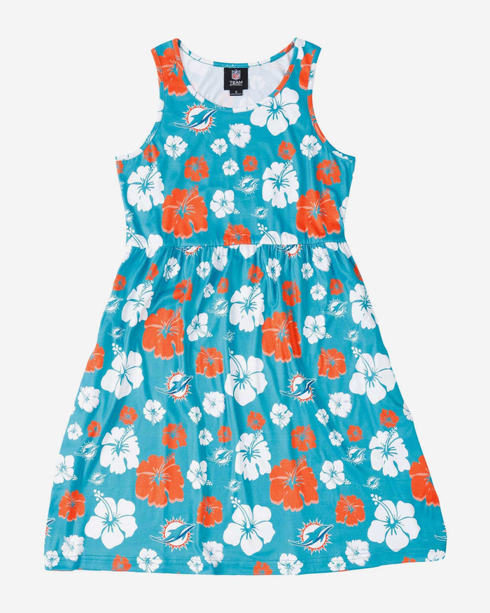 Miami Dolphins Womens Fan Favorite Floral Sundress FOCO - FOCO.com