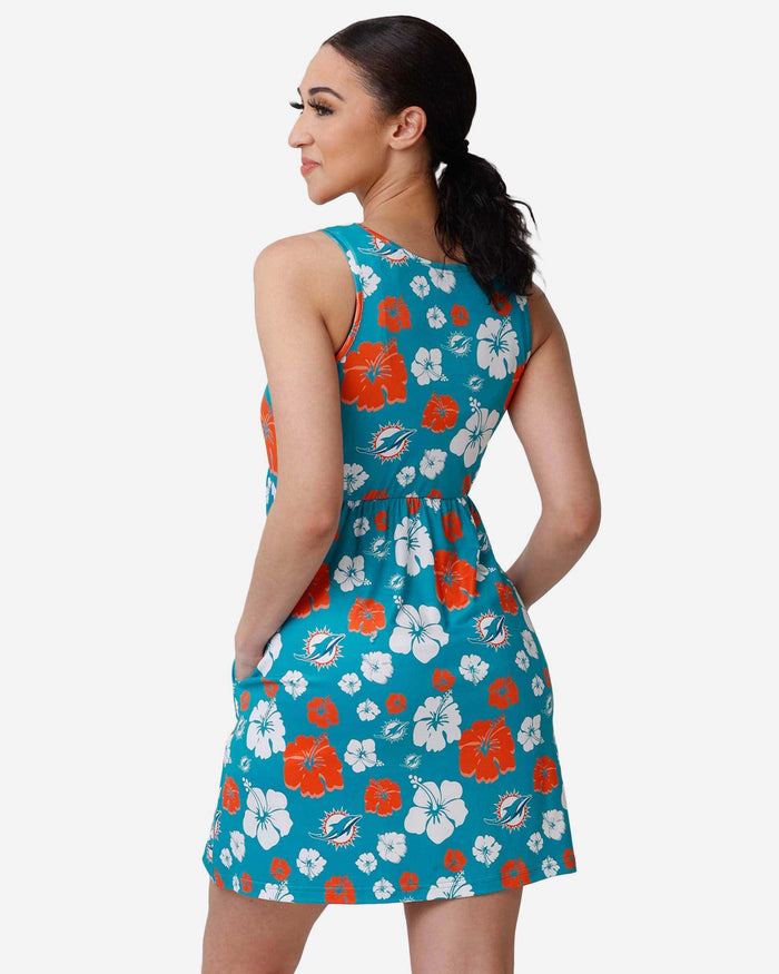 Miami Dolphins Womens Fan Favorite Floral Sundress FOCO - FOCO.com