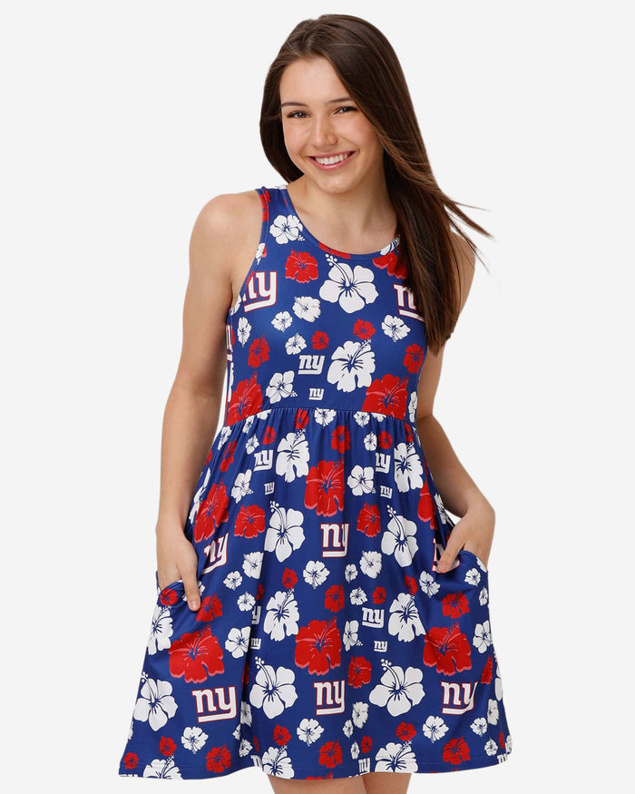 New York Giants Womens Fan Favorite Floral Sundress FOCO S - FOCO.com