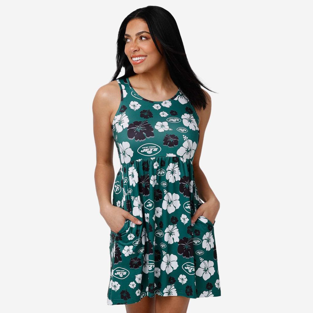 New York Jets Womens Fan Favorite Floral Sundress FOCO S - FOCO.com