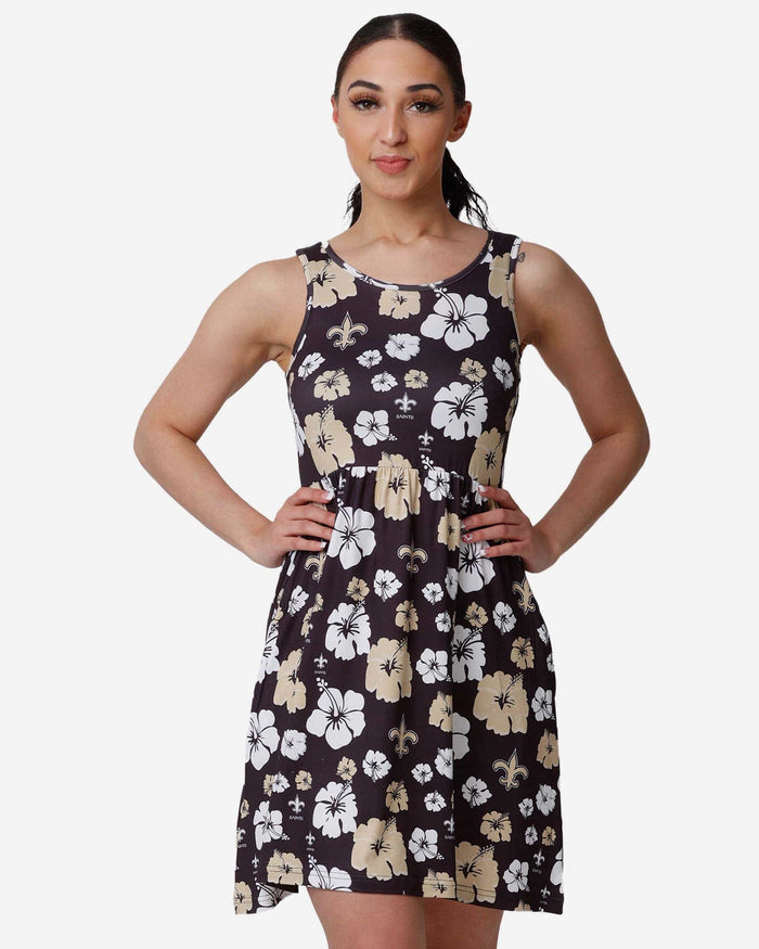 New Orleans Saints Womens Fan Favorite Floral Sundress FOCO S - FOCO.com