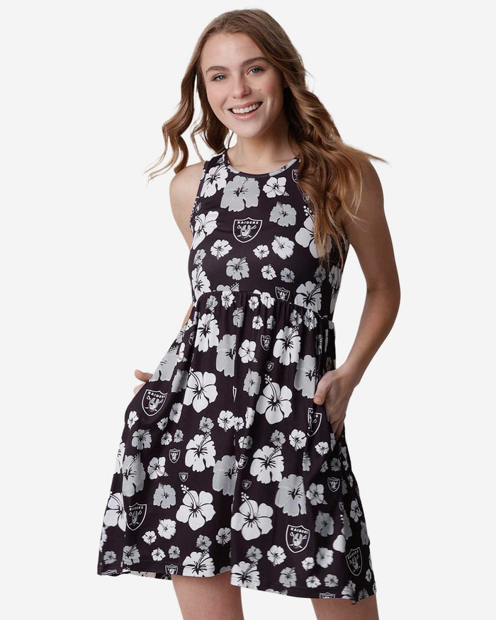 Las Vegas Raiders Womens Fan Favorite Floral Sundress FOCO S - FOCO.com