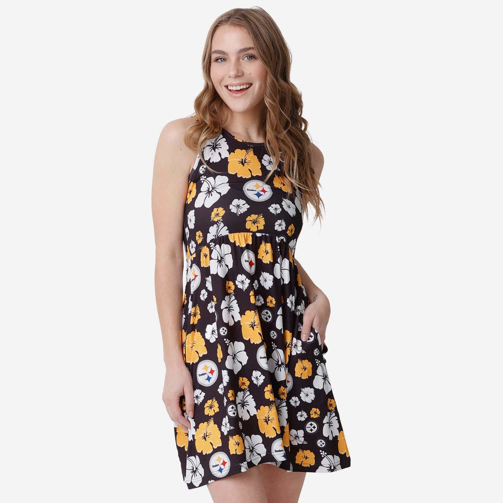 Pittsburgh Steelers Womens Fan Favorite Floral Sundress FOCO S - FOCO.com