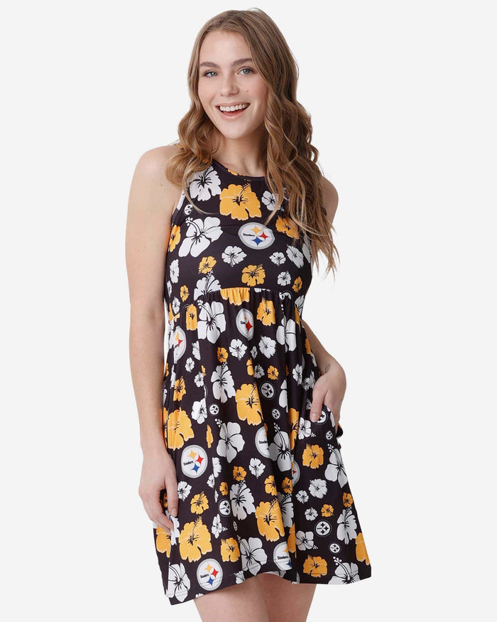 Pittsburgh Steelers Womens Fan Favorite Floral Sundress FOCO S - FOCO.com